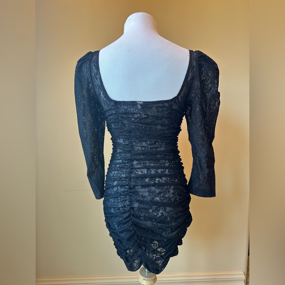 For love and lemons black lace mini dress. Size S - Picture 2 of 3